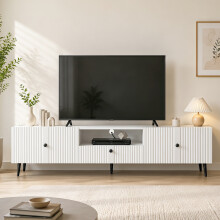 Modern Fluted TV Stand for 55-80 inch TV