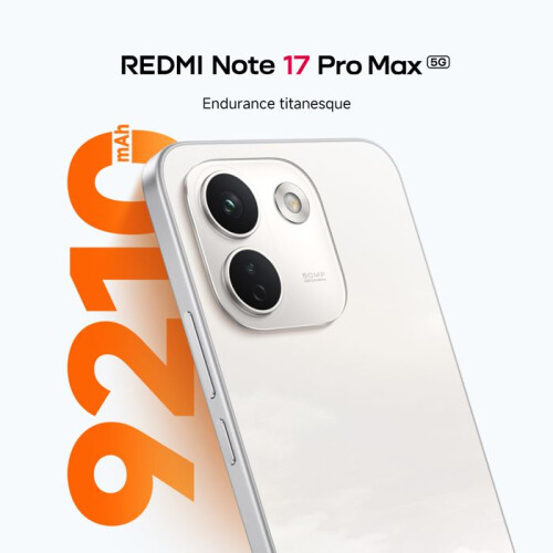 Smartphone - XIAOMI - Redmi Note 17 Pro Max 5G - 8 Go RAM - 256 Go - 9210 mAh 1