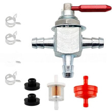 Two Way Fuel Shut-Off Valve for Exmark 1-633347 Hustler 745059 Scag 482212 Red Garden Repairing Replacement Accessories