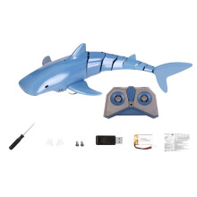 2.4G Divertido Juguete de Tiburón RC Control Remoto Animal Bañera Piscina Juguetes Eléctricos para Niños Cosas Geniales Tiburones Submarino Azul
