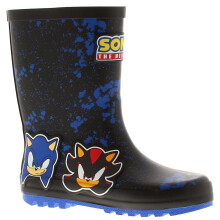 (Black, 13 (Children's)) Sonic Younger Childrens Wellies Sonic Welly black UK Size