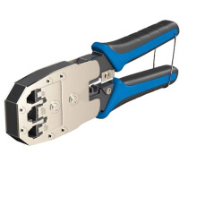 RJ45 Crimpzange RJ11 RJ45 Crimpwerkzeug Ethernet Netzwerk LAN Kabel Crimpzange Schneider Abisolierer Zange für 6P 8P RJ11 RJ45 Blau