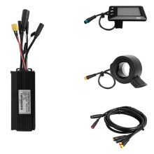E-Bikes Lithium Battery Conversion Kit: 30A 3-Mode Sine Wave Controller,GD01 Display,130X Twist Throttle,Wiring Harness