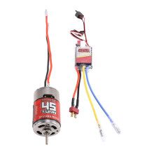 RC Brushed Motor, 550 High Torsion Low Noise Motor 45T-6500rpm 3.17mm D Daxis with 60A Brushed ESC for RC Car