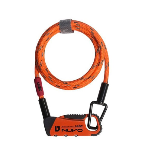 ULAC Bicycle Nuvo Lock ULAC K6D Bicycle Combo Lock Three Digit Password Combination Password Security Lock for Bicycle Orange