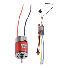 RC Brushed Motor, 550 High Torsion Low Noise Motor 20T-14500rpm 3.17mm D Daxis with 60A Brushed ESC for RC Car