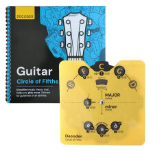 Guitar Cheat Sheet Chord Charts & Circle of Fifths Decoder Wheel + 78 Page  Book Learn Chords for Guitar Players
