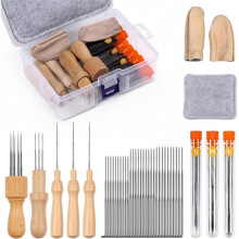 118-Piece Needle Felting Kit Professional, 100 Felting Needles with Storage Box, Complete Tools for Wool Sculpting