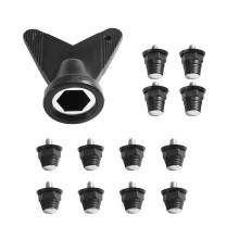 12pcs M5 Football Boot Studs, 13mm & 16mm Soccer Cleats Replacement Spikes with Wrench