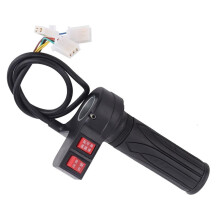 Universal Electric Bicycle Throttle Handle, 3-Speed Adjustable with Forward/Reverse Control for E-Bike Twist Throttle