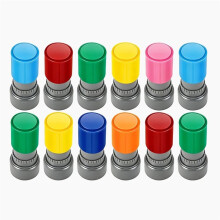 12 Pcs Teacher Stamps for Classroom, Colorful Grading Stamps for Homework, Tests & Motivation
