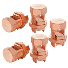5 PCS TJ-35 Split Bolt Wire Connector, Copper Alloy, Corrosion-Resistant, Compatible with 4 AWG - 8 AWG