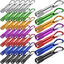 42 Pièce Lampes de Poche Porte-Clés Ultra-Brillantes LED Clip Métallique Compact pour Camping Randonnée Cyclisme Kits