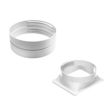 Draagbare AC-Uitlaatslangconnector, 5,9" Vierkant Naar Rond Adapter met Verlengbuis voor Algemene Airconditioner