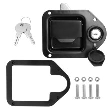 Recessed Panel Lock Trailer Tool Box Lock with Keys Screws Waterproof Cover for RV Truck Toolbox Door