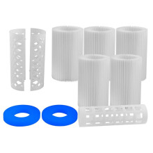 Reusable Pool Filter Cartridge 6 Set Activated Carbon Filter for More Than Ground Swimming Pool Pump System