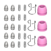 26PCS Plasma Cutter Consumables Kit for 50-60A Cutting Torch, Electrodes Nozzles Shield Cups Guides