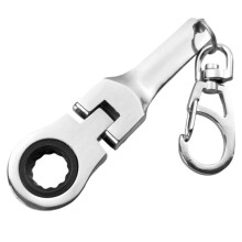 72-Tooth Keychain Ratchet Wrench, Chrome-Vanadium Steel Quick-Release Wrench, Automotive and Mechanical Repair Tool