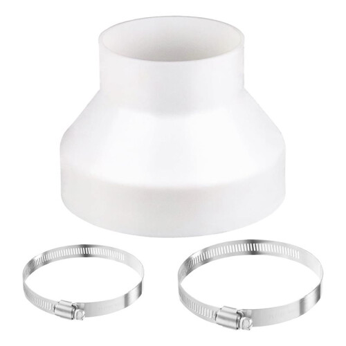 Redutor Adaptador de Duto de 6 A 4 Polegadas, Redutor Aumentador de Duto de Ar para Conexão de Ventilação Embutida, Soprador e Exaustor