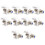 10PCS Coax  Jack Insert,F-Type RG6 Cable Extender Female to Female for Wall Plate and Patch Panel 1