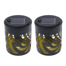 2PCS Luces de Mariposa Solares de Metal Hueco Luces de Cerca Solares de Tema de Mariposa para Jardín Patio