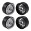 4 Peças de Rodas Beadlock Universais de Liga de Alumínio com 12 Furos Grandes e 1,9 Polegadas para Carros RC Crawler 1/10 1