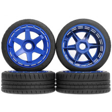 RC Rubber Tires Wheels Hex Adapter 17mm RC Replacement Parts for 1/7 1/8 WRC Rally FSR KKPIT MJX ZD RC Car