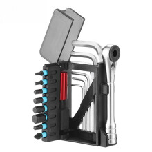BG-9870 Multifunctional Bicycle Repair Kit: Flip Cover Ratchet Wrench Tool Set for MTB and Road Bike