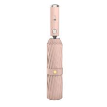 Auto Folding Umbrella for Rain and Sun with Rechargeable Fan UV Protection Cooling Portable for Summer Outdoors