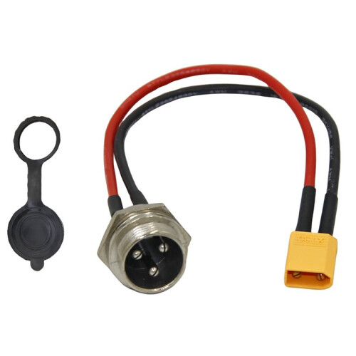 Charging Cable with Waterproof Cap - Replacement Part for Zero 8/9/10/8X/10X/11X Electric Scooters