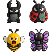 4 Stuks Autodeurrandbeschermer 3D Insectontwerp Autodeur Anti-Botsgel Leuke Cartoonbescherming voor Uw Voertuig