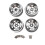 Conjunto de 4 Rodas Beadlock de Liga de Zinco com 8 Furos e 1,9 Polegadas para Crawler RC 1/10 - DRM129S 1
