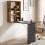 Homcom HOMCOM Folding Wall-Mounted Drop-Leaf Table Chalkboard Shelf Rustic Brown 1