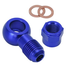 WLR- Aluminum  AN6 to 12.5MM Outlet Banjo Adapter Fitting + Cap for 044 Fuel Pump Car Accessories WLR-FK045BL+FK047