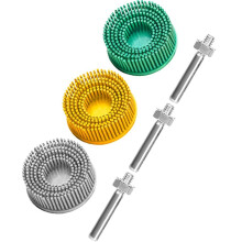 Bristle Disc 2 Inch Grinder Sanding Disc, Abrasive Brushes 50 80 120 Grit with 1/4" Shank for Metal Cleaning