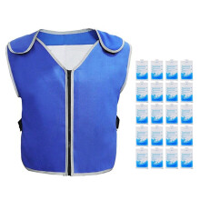 Colete de Resfriamento de Verão com 20 PCS de Pacotes de Gelo para Mascote, Adolescentes, Homens, Mulheres, Pesca, Ciclismo, Corrida, Jardinagem