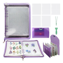 Sticker Organizer Binder High‑Capacity A5 Reusable Sticker Book Collecting Binder Storage Pages,Release Paper,Zipper