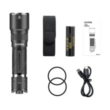 SOFIRN Lanterna SK31 6800LM 395M Controle Triplo de Interruptor Luz Tocha Recarregável USB-C IPX8 para Busca Ao Ar Livre