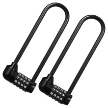 2pcs Extended Heavy Duty Padlock for Cabinets, Glass Doors, Gates - Secure Anti-Theft Lock with Extended Shackle