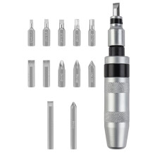 13 Stuks CR-V Handmatige Impactschroevendraaier, Draagbare Omkeerbare Impactdriver, Huishoudelijke Draadloze Schroevendraaierset Handgereedschap