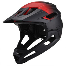 Mountain Bike- Full Face, Shock-Proof with Detachable Chin Holder, Adjustable Fit Enhanced Visibility Red