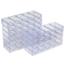 10 Pieces Poker Chip Holder Poker Chip Trays Acrylic Rack Chips Holder Accessories for Party Game,Each Holds 100 Chips