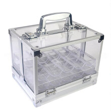 Poker Chip Case 600 Pcs Chips Capacity Acrylic Poker Chip Carrier with 6 Pcs Trays Racks