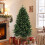 Homcom (S) HOMCOM Artificial Christmas Tree, Solid Fir Wood Stand, Green 1