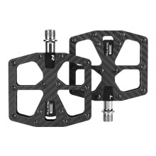 Carbon Fiber Bike Pedals Triple Bearing Anti-Slip Flat Pedals for Road Bikes Mountain Bikes Outdoor Cycling Use