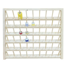 54 Spoelen Houten Draad Rack Organizer met Wandbevestigingshaken voor Naai- en Borduurwerk