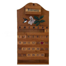 Calendario de Pared de Madera, Calendario de Vacaciones Reutilizable de Bricolaje con Piezas de Mes y Fecha, Decoración del Hogar para Cocinas,