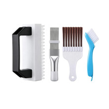 AC Fin Comb & Coil Cleaning Brush,AC Fin Straightening Tool,Condenser Coil Brush,Foldable Cleaning Brushes Radiator Comb