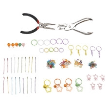 DIY Fuse Beads Keychain Accessories Kit, Star Key Chain, Spring Clasps Open Jump Rings for Handmade Making