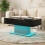 Black Coffee Table with 16-Color LED Lighting 7